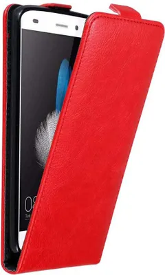 Produktbild von Cadorabo Hülle für Huawei P8 LITE 2015 Schutz Hülle in Rot Flip Etui Handyhülle Case Cover