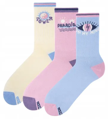 Produktbild von Zooksy 3er-Pack Bunte Baumwollsocken Herren 41-46