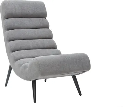 Produktbild von Miliboo - Design-Sessel grauer Samteffekt und schwarzes Metall TAYLOR