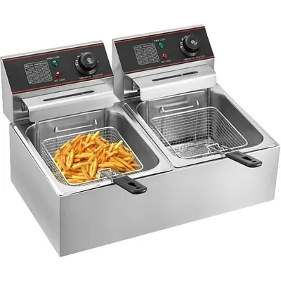 Produktbild von Fritteuse, Dual-Tanks, Edelstahlkonstruktion, Typ A (12L), Doppeltanks
