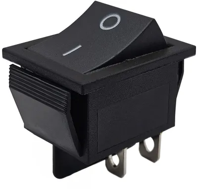 Produktbild von ProRide Wippschalter ON-OFF KCD4-202 2-polig 250V/16A 30x22mm Schwarz ohne Lampe