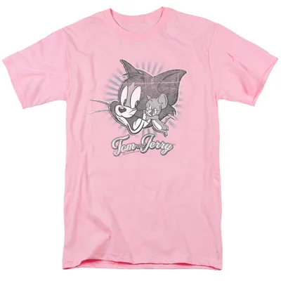 Obrázok produktu pre Tričko "Tom a Jerry - Klasickí priatelia" – uni, pre pánov/dámy, model TV38635 (3XL), ružová farba