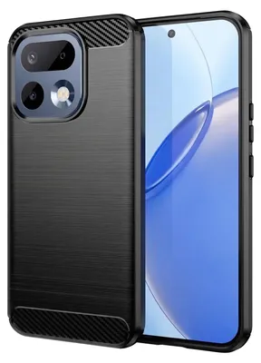 Zdjęcie produktu dla Avizar, etui do Realme 16 Pro z efektem karbonu – miękkie, odporne na uderzenia etui ochronne, czarne