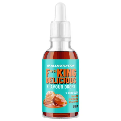 Produktbild von ALLNUTRITION FITKING DELICIOUS FLAVOUR DROPS 50ml Gesalzenes Karamell