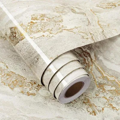Immagine prodotto di Pellicola effetto marmo color gesso, autoadesiva, per arredi da cucina e bagno