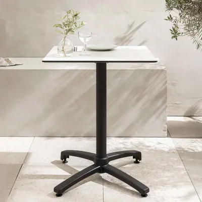 Immagine prodotto di Tavolo da giardino reclinabile 70 cm in laminato cemento grigio chiaro - Oviala Opéra