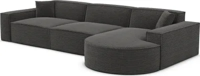 Produktbild von Cord L-Form Sofa Brevia Dunkelgrau Rechts