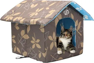 Produktbild von Katzenvilla für draußen, Holz, groß