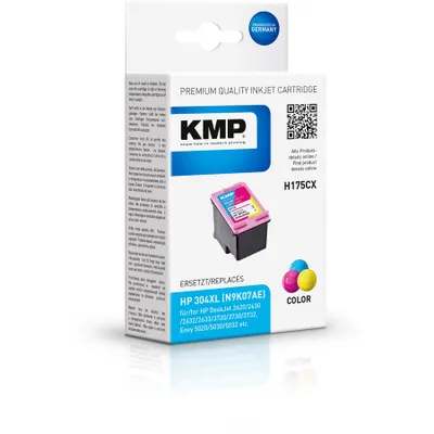 Produktbild von KMP H175CX Tintenpatrone color kompatibel mit HP N9K07AE 304 XL
