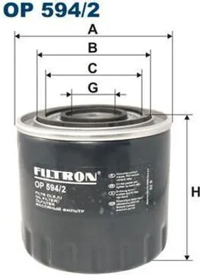 Produktbild von FILTRON Ölfilter Anschraubfilter OP 594/2, Höhe 96 mm, Ø 95 mm, Gewinde 3/4-16 UNF