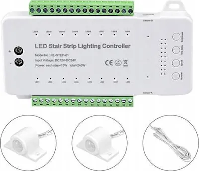 Obrázok produktu pre 16-kanálový ovládač schodov 12 V/24 V, stmievateľný