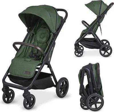 Produktbild von Novi Xavi XL Buggy – ab Geburt bis 22 kg – Liegefunktion – große Räder mit Federung – XL-Sonnenverdeck - Grün