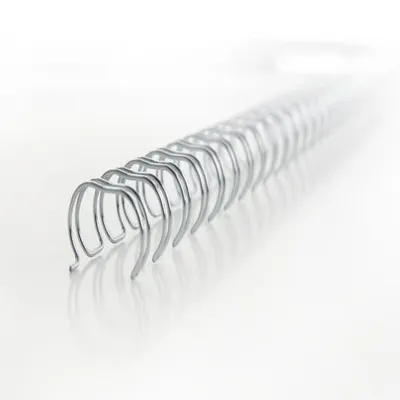 Produktbild von GBC WireBind Drahtbinderücken, silber, 5mm (100), Silber, 250 Blätter, Metall, A4, 379 g, 320 mm