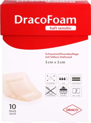 Imagen del producto de DracoFoam: Apósito de espuma sensible, 10 unidades