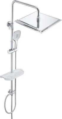 Obrázok produktu pre Sprchový systém - Nerezová oceľ - Dažďová sprcha - Kompletný - 30x30 cm - Nastaviteľný - Sprchová súprava