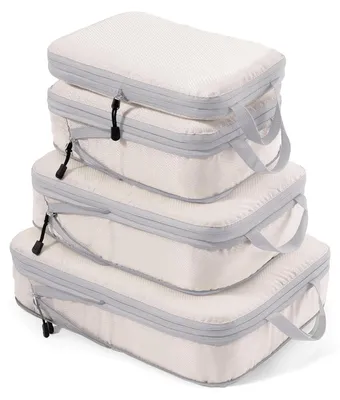 Image de Sacs de compression pour voyage, organisateurs - Lot de 4, couleur beige