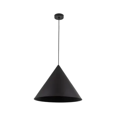 Produktbild von Hängeleuchte Metall rund Ø 50 cm H: max. 170 cm Schwarz E27 Retro Hängelampe
