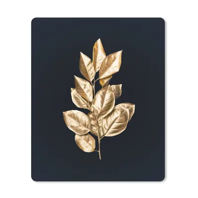Produktbild von MuchoWow® Mauspad Mousepad Pflanze - Blätter - Gold - Schwarz - Luxus 30x40 cm - Mousepads - Maus Mat - Pad - Mausunterlage - Mausmatten