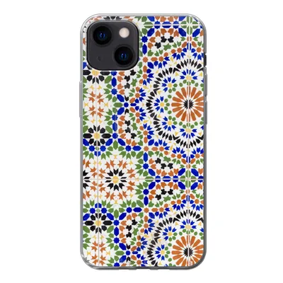 Produktbild von MuchoWow® Handyhülle Schutzhülle Hülle für iPhone 13 Ein Mosaikdetail mit vielen verschiedenen Formen Silikon Softcase Handy Hülle - Karteninhaber