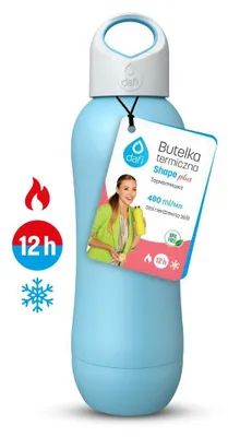 Zdjęcie produktu dla Butelka termiczna Dafi SHAPE PLUS 12h lazurowa termos 480 ml