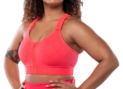 Produktbild von SHEFIT Roter Sport-BH, mittlere Stützkraft, verstellbar, XL