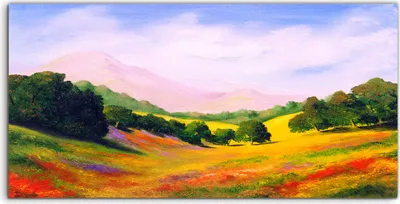 Produktbild von Coloray Canvas 140x70  Wandbild Leinwand Bilder Schöne Original gemälde Landschaft
