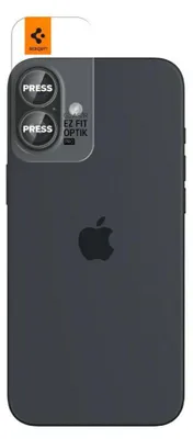 Produktbild von Spigen Glas.tR EZ Fit Optik Pro, Apple, iPhone 16 Plus / iPhone 16, Kratzresistent, Transparent, 2 Stück(e)