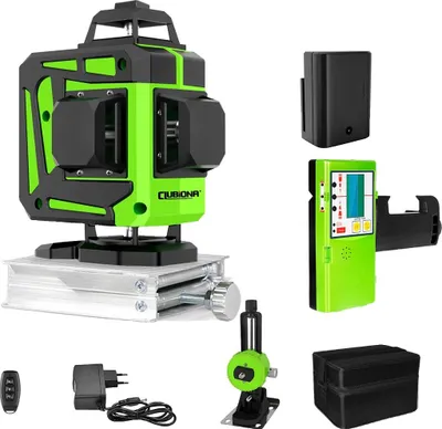 Obrázok produktu pre Zelený laserový nivelačný prístroj, 16 riadkov, diaľkové ovládanie, samonivelačný, IE16C DC11G