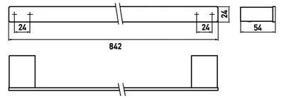 Produktbild von emco loft Badetuchhalter, 842mm, 056000780