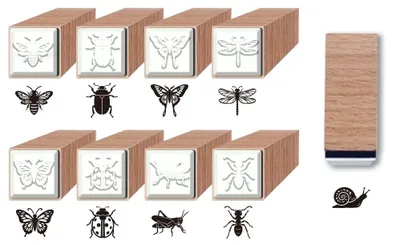 Produktbild von 9 Holzstempel für kreative Projekte