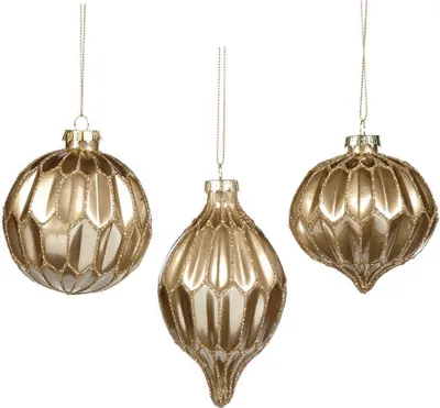 Produktbild von Goodwill Weihnachtskugel Glas Creme D 8 cm Advantage sort