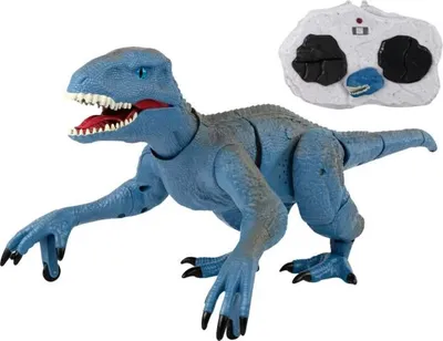 Obrázek produktu pro LEAN Toys 12440 Dálkově ovládaný dinosaurus Velociraptor, modrý