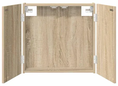 Image de vidaXL Armoire pour cible de fléchettes, finition Sonoma, 56 x 12 x 53,5 cm, panneau de fibres de bois