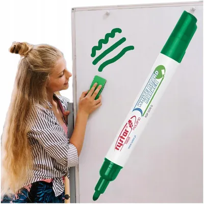 Produktbild von RYSTOR Whiteboard Marker Grün - Trocken abwischbar