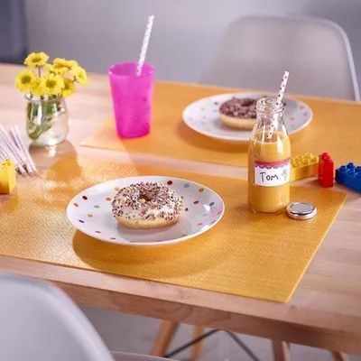 Productafbeelding van Famanu placemats, set van 4 - 45 x 32,5 cm, geel