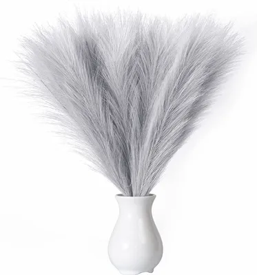 Produktbild von Pampasgras Künstlich, 5 Stiel 45cm / 18 '' Kleine Pampas Gras Dekor Flauschiges Pompöses Gras Schilf Federn für Vase Filler Blumen Arrangement Wohnzimmer Küche Hochzeit Büro Boho Dekor