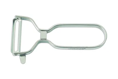 Immagine prodotto di Pelapomodoro Arcos 607100 in acciaio inox, dimensioni 130 mm, presentato in un espositore