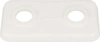 Produktbild von STEDO Doppel-Scharnierrosette Rohrabstand 50 mm, Loch 16 mm - weiß