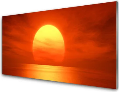 Immagine prodotto di Stampe su vetro acrilico, dimensioni 100x50 cm, ideale per decorare pareti. Motivo: sole e paesaggio