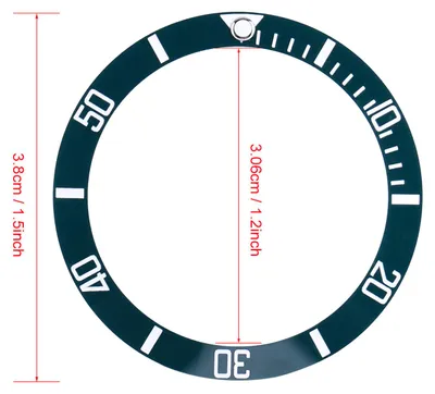 Image de Pièces de rechange pour lunette de montre-bracelet en céramique (vert thé)