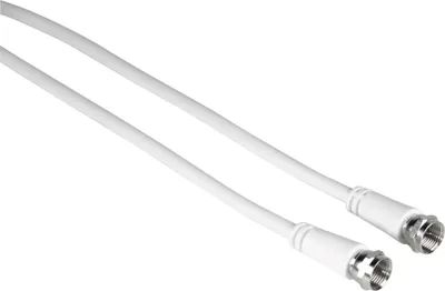 Produktbild von SAT-Anschlusskabel, F-Stecker - F-Stecker, 10 m, 75 dB, Weiß (00205040