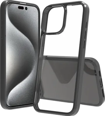 Produktbild von Mobigear Crystal iPhone 16 Pro Max Hülle Hardcase Backcover - Schwarz