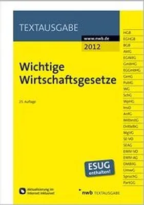 Produktbild von Wichtige Wirtschaftsgesetze