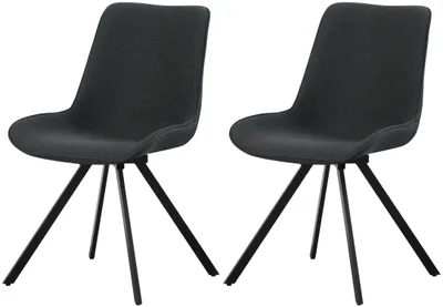 Produktbild von xonox.home Drehstuhl 2er Set Emilia Webstoff anthrazit (B/H/T): 52 x 85 x 61 cm