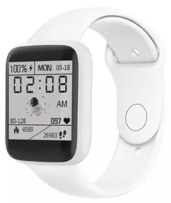Produktbild von Smartwatch Y68, 1,30'', IPS, Bluetooth 4.0, IP67, Multisport, Herzfrequenzüberwachung, Schritte, Schlaf, Kalorien, Distanz, Weiß