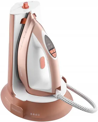 Zdjęcie produktu dla Żelazko parowe ze stacją parową Sencor, 3200 W, 5,5 bar, ceramiczna podeszwa, pojemność 1,3 l, kolor złoty