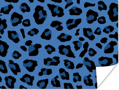 Produktbild von MuchoWow® Poster Tiermuster - Blau - Panther 120x90 cm - Wandbild
