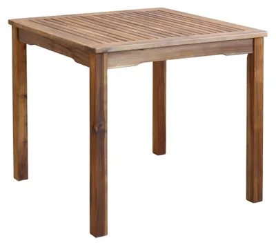 Image de Table d'extérieur carrée en bois d'acacia 80 x 80