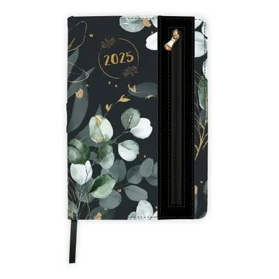 Produktbild von Trötsch Wochenplaner A5 mit Tasche Flowers black 2025