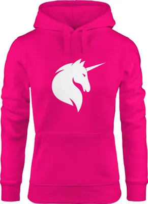 Produktbild von Hoodie Damen Einhorn Unicorn Sweatshirt Kapuze Kapuzenpullover Moonworks® pink M